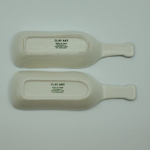 Clay Art Cabernet Chardonnay Serving Dish Cheese Cracker Snack Tray - Picture 5 of 6